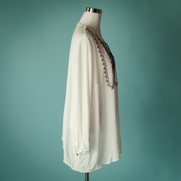 Daniel Rainn 2X Ivory Embroidered Top Blouse - Picture 3 of 6